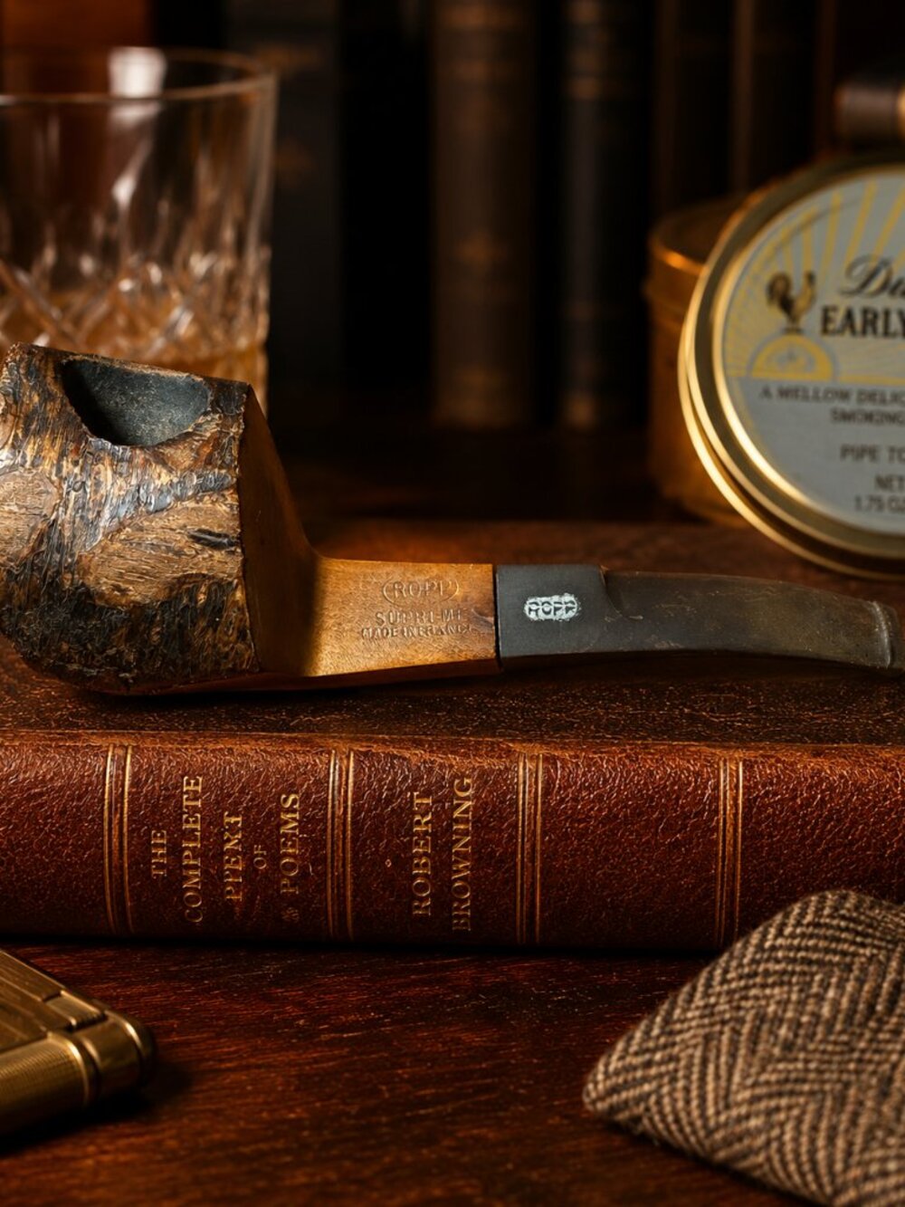 Vintage Ropp Sourhum Freeform Briar Tobacco Pipe Made in France Estate Pipe